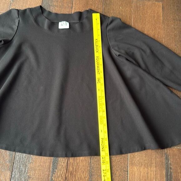 Planet by Lauren G black sweatshirt women’s size 1 or 4-8 made in USA lagenlook - Picture 7 of 8